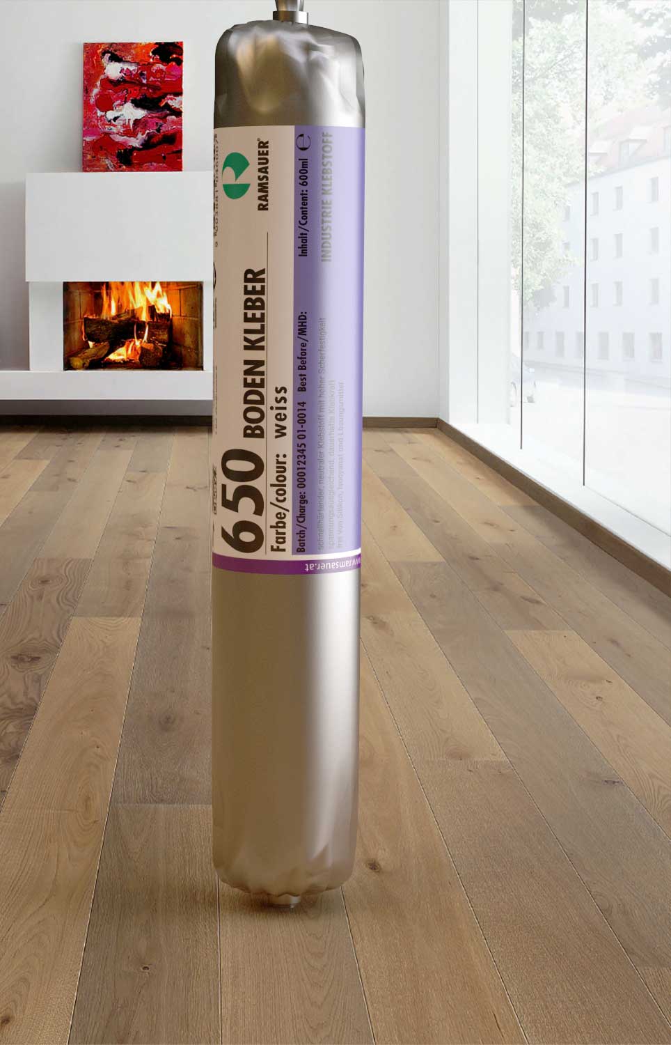 Однокомпонентный индустриальный гибридный клей Ramsauer® 650 BODENKLEBER для укладки паркета